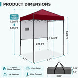 6x4 ft Instant Pop Up Canopy with Adjustable Sun Wall - Eagle Peak®