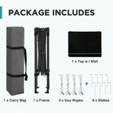 6x4 ft Instant Pop Up Canopy with Adjustable Sun Wall - Eagle Peak®