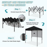 6x4 ft Instant Pop Up Canopy with Adjustable Sun Wall - Eagle Peak Custom Canopy Tent