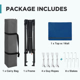 6x4 ft Instant Pop Up Canopy with Adjustable Sun Wall - Eagle Peak®
