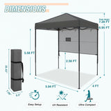 6x4 ft Instant Pop Up Canopy with Adjustable Sun Wall - Eagle Peak Custom Canopy Tent