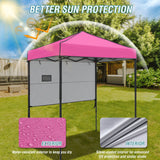 6x4 ft Instant Pop Up Canopy with Adjustable Sun Wall - Eagle Peak