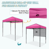 6x4 ft Instant Pop Up Canopy with Adjustable Sun Wall - Eagle Peak