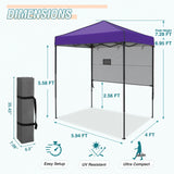 6x4 ft Instant Pop Up Canopy with Adjustable Sun Wall - Eagle Peak Custom Canopy Tent