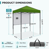 6x4 ft Instant Pop Up Canopy with Adjustable Sun Wall - Eagle Peak®