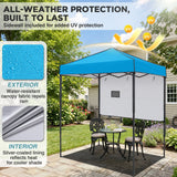 6x4 ft Instant Pop Up Canopy with Adjustable Sun Wall - Eagle Peak®