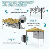 6x4 ft Instant Pop Up Canopy with Adjustable Sun Wall - Eagle Peak Custom Canopy Tent