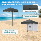 6x4 ft Instant Pop Up Canopy with Adjustable Sun Wall - Eagle Peak®