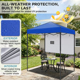 6x4 ft Instant Pop Up Canopy with Adjustable Sun Wall - Eagle Peak®