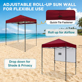 6x4 ft Instant Pop Up Canopy with Adjustable Sun Wall - Eagle Peak®