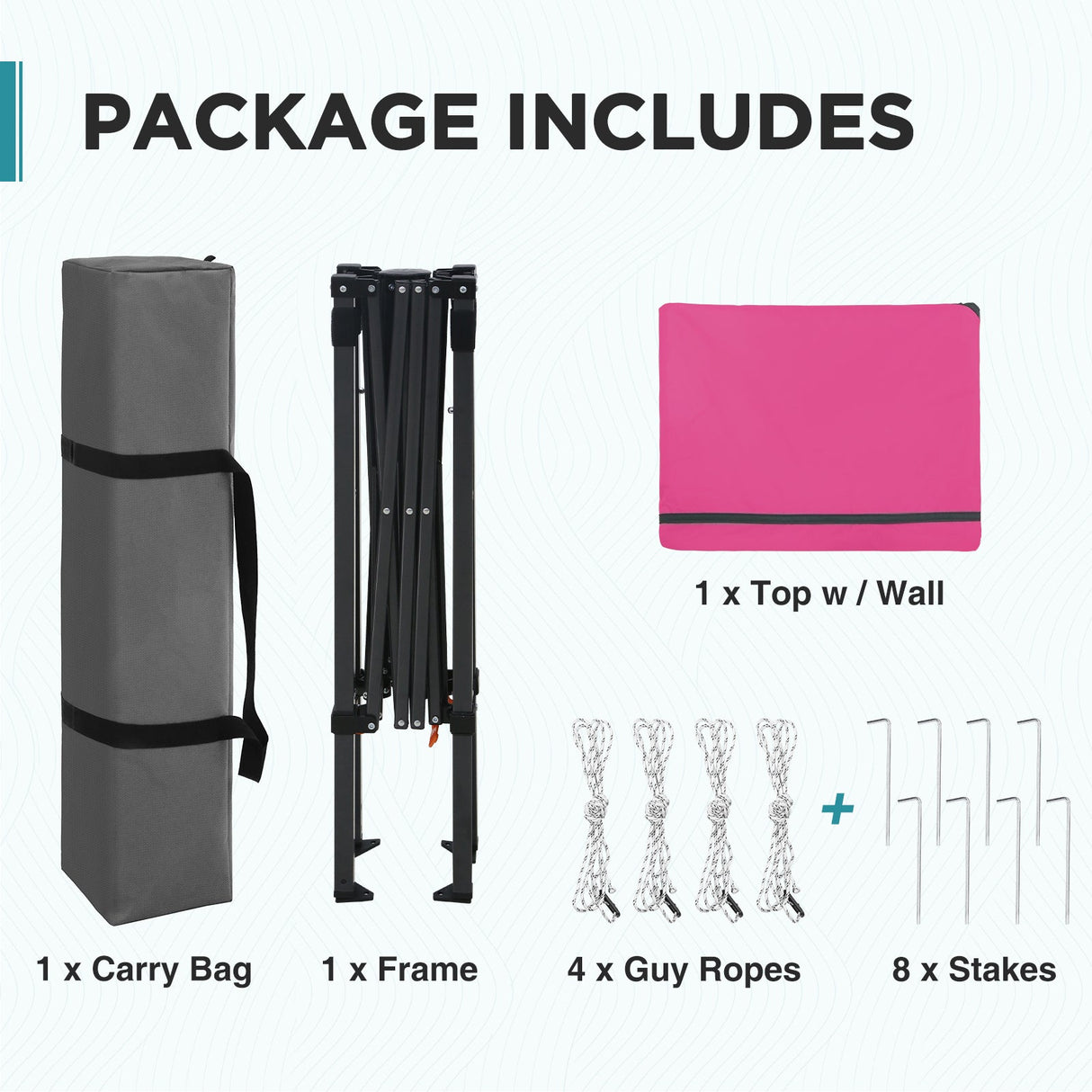 6x4 ft Instant Pop Up Canopy with Adjustable Sun Wall - Eagle Peak®
