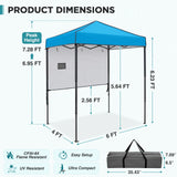 6x4 ft Instant Pop Up Canopy with Adjustable Sun Wall - Eagle Peak®