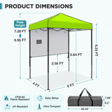 6x4 ft Instant Pop Up Canopy with Adjustable Sun Wall - Eagle Peak®