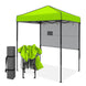 6x4 ft Instant Pop Up Canopy with Adjustable Sun Wall - Eagle Peak