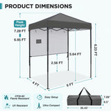 6x4 ft Instant Pop Up Canopy with Adjustable Sun Wall - Eagle Peak®