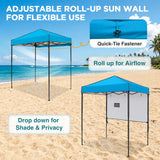 6x4 ft Instant Pop Up Canopy with Adjustable Sun Wall - Eagle Peak®