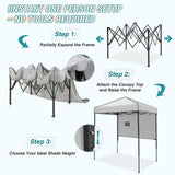 6x4 ft Instant Pop Up Canopy with Adjustable Sun Wall - Eagle Peak Custom Canopy Tent