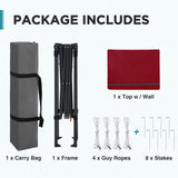 6x4 ft Instant Pop Up Canopy with Adjustable Sun Wall - Eagle Peak®