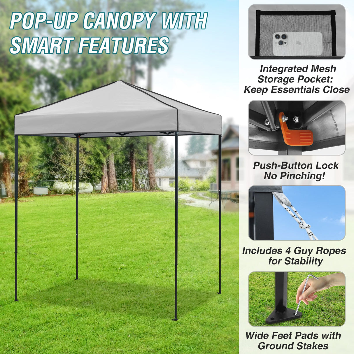 6x4 Instant Pop Up Canopy Tent - Eagle Peak Custom Canopy Tent