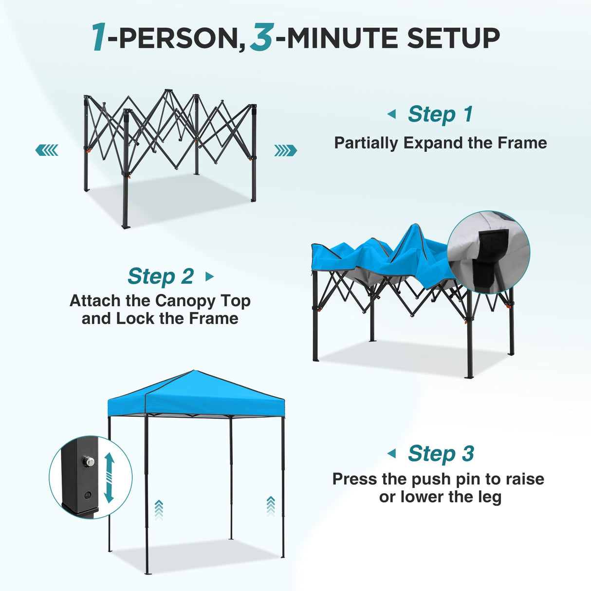 6x4 Instant Pop Up Canopy Tent - Eagle Peak®