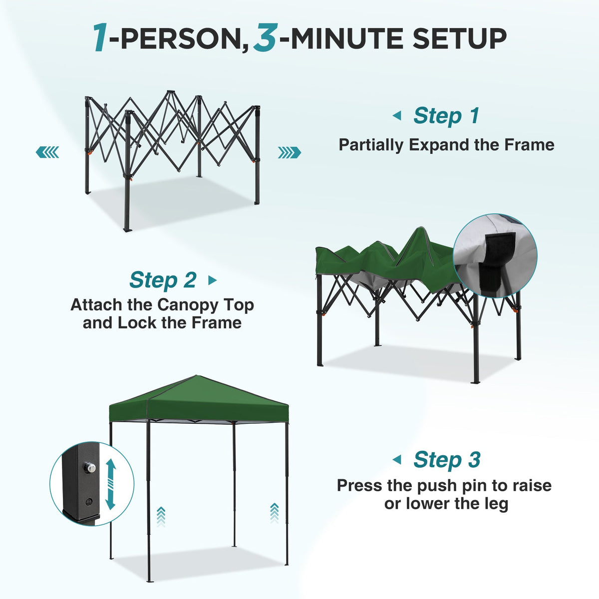 6x4 Instant Pop Up Canopy Tent - Eagle Peak®