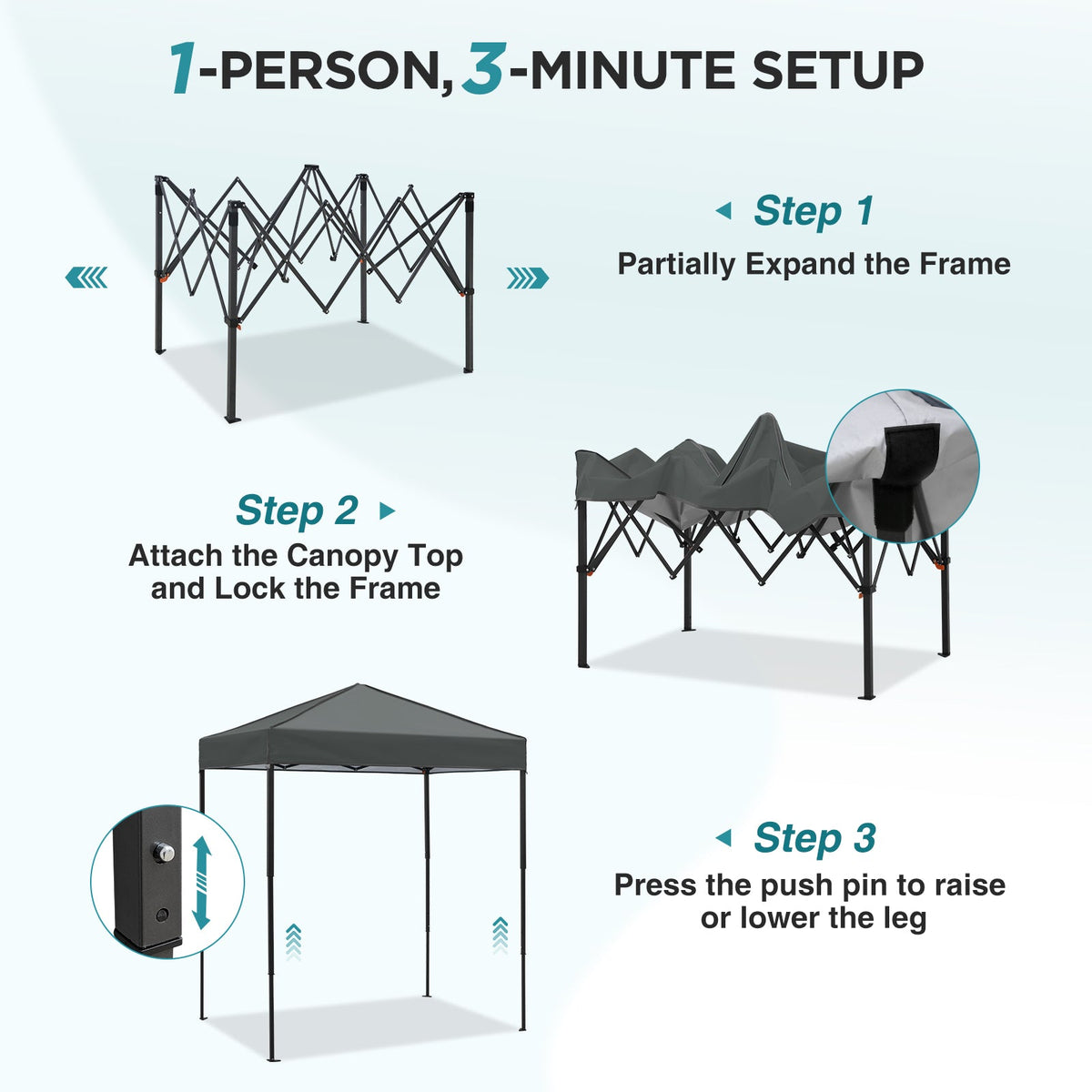 6x4 Instant Pop Up Canopy Tent - Eagle Peak®