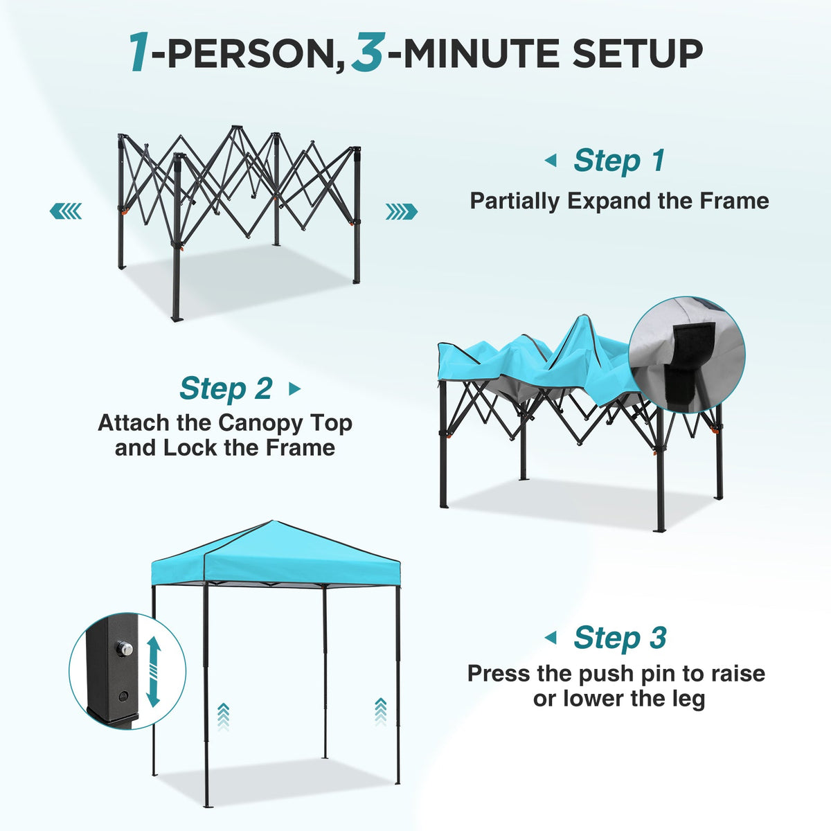 6x4 Instant Pop Up Canopy Tent - Eagle Peak®