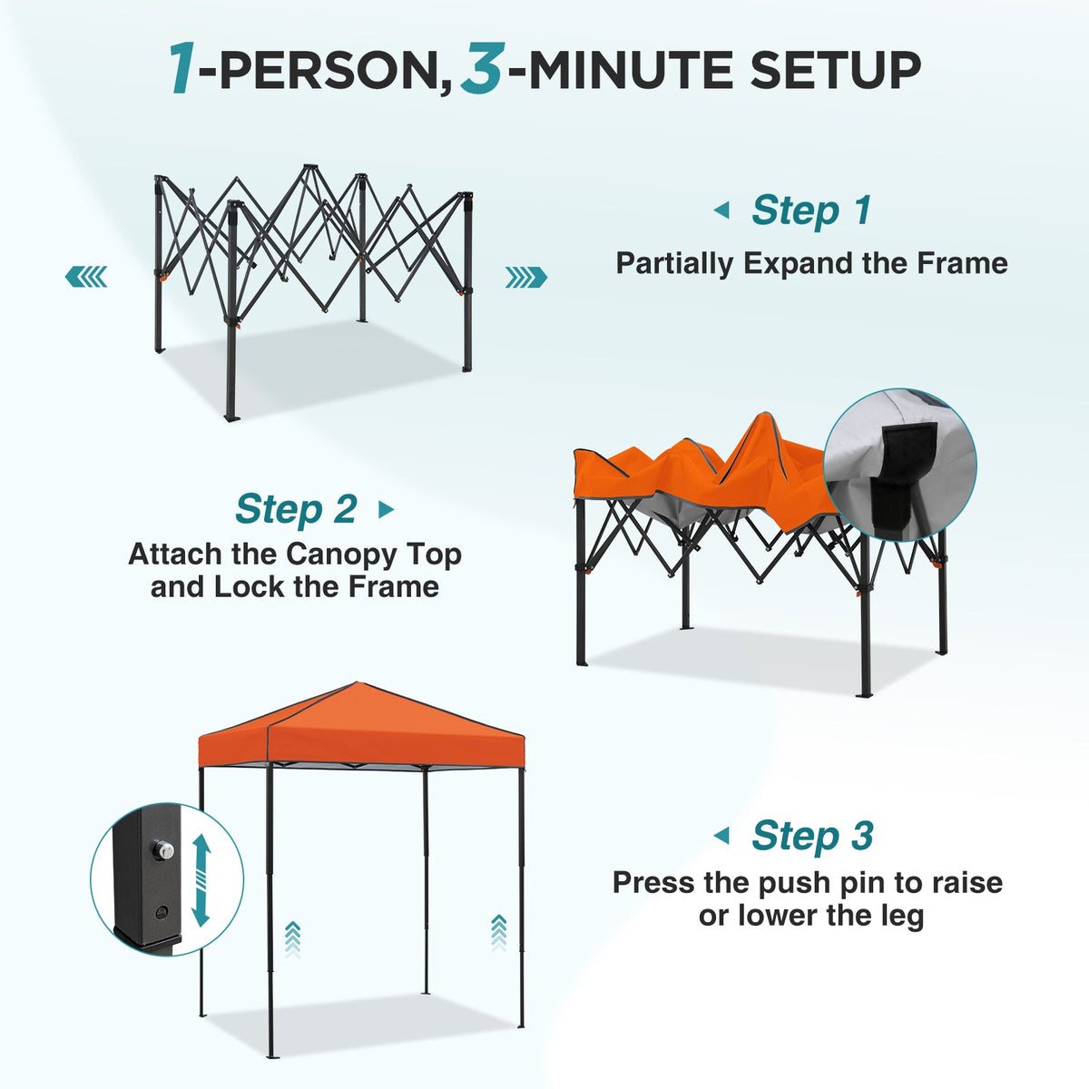 6x4 Instant Pop Up Canopy Tent - Eagle Peak®