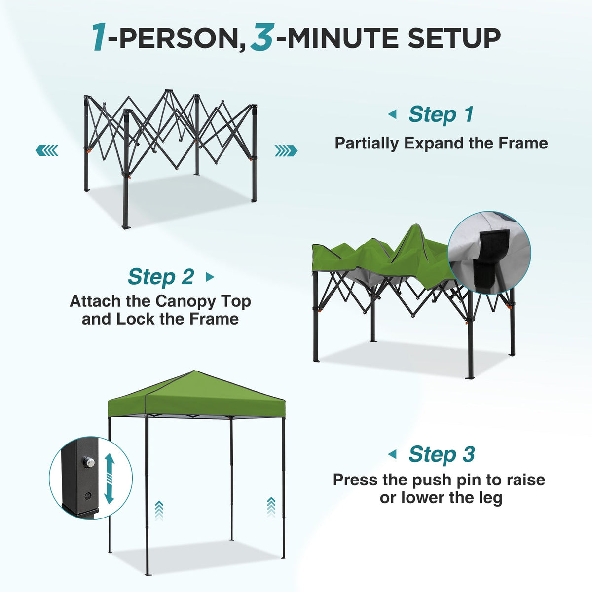 6x4 Instant Pop Up Canopy Tent - Eagle Peak®