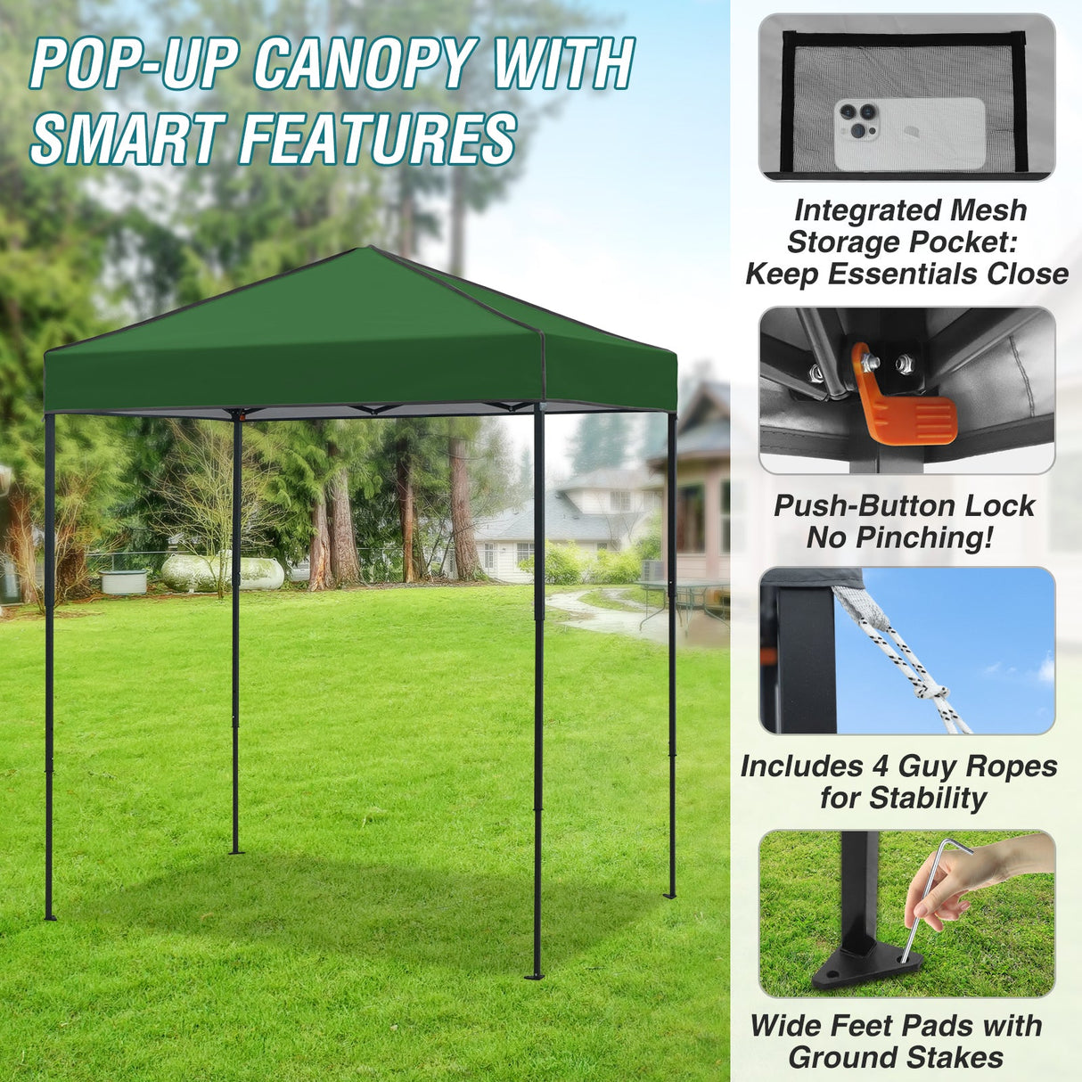 6x4 Instant Pop Up Canopy Tent - Eagle Peak Custom Canopy Tent