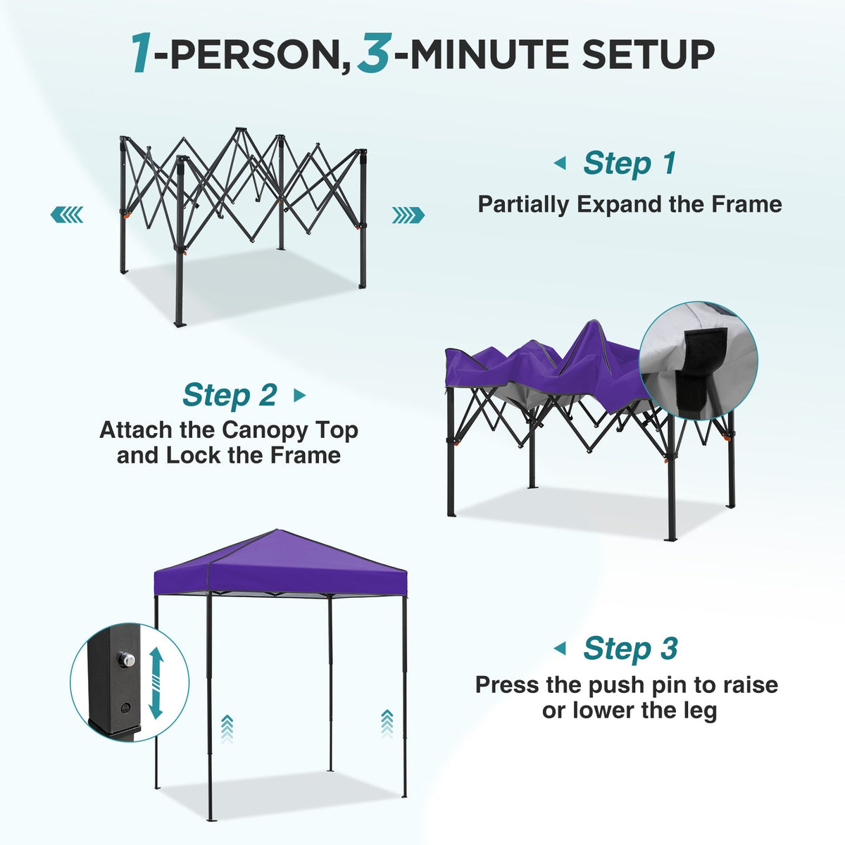 6x4 Instant Pop Up Canopy Tent - Eagle Peak®