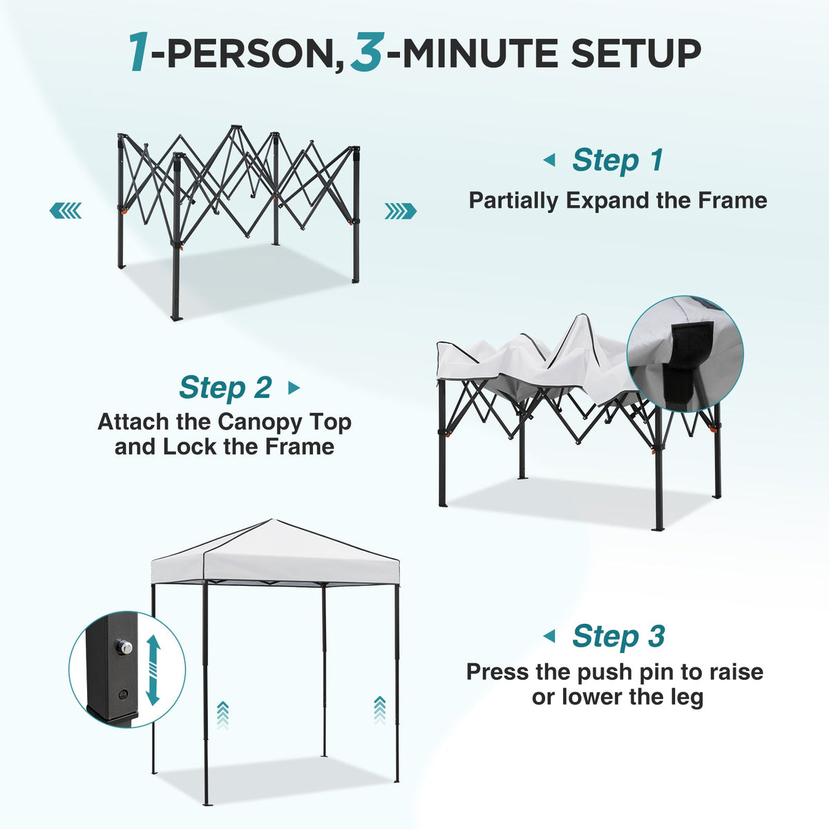 6x4 Instant Pop Up Canopy Tent - Eagle Peak®
