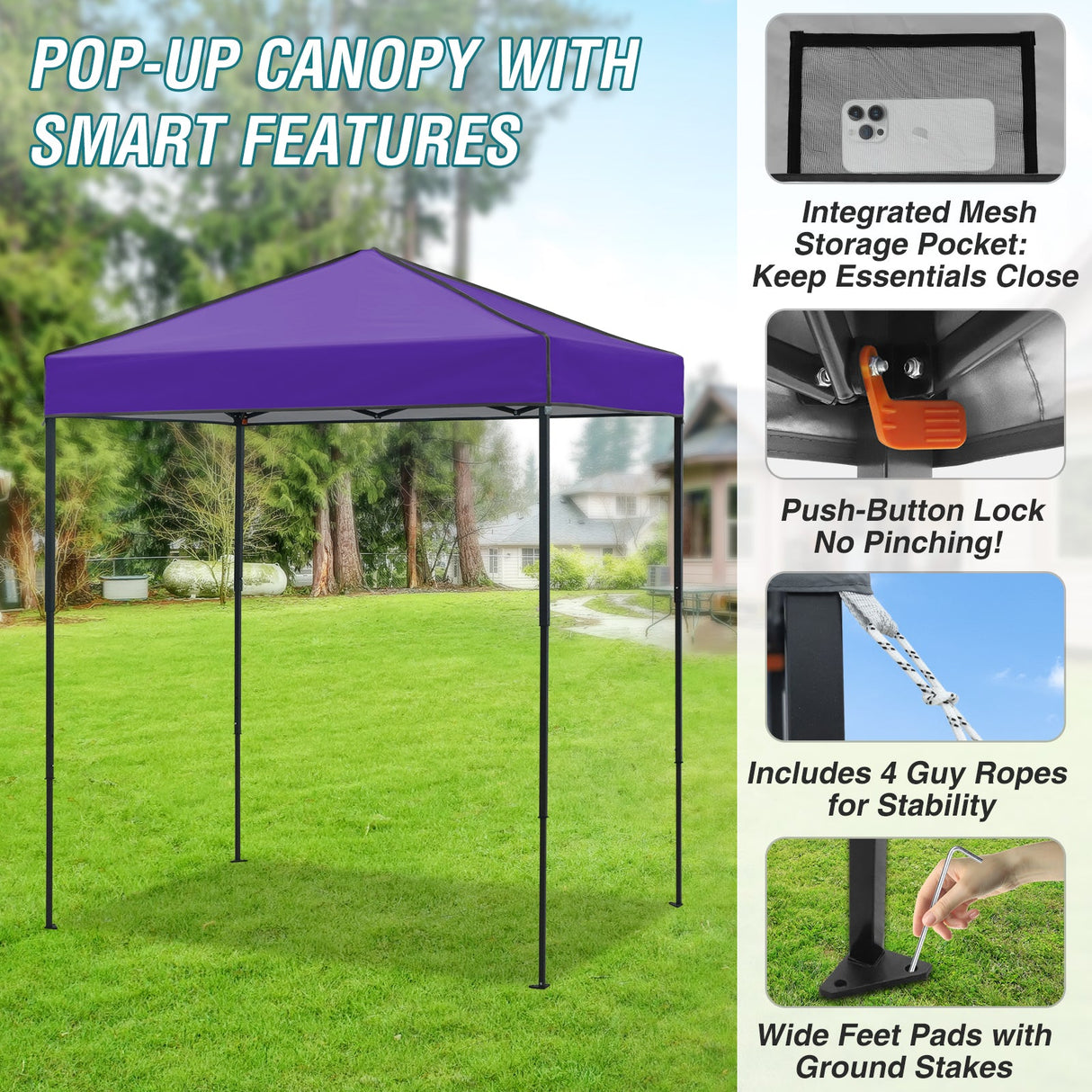 6x4 Instant Pop Up Canopy Tent - Eagle Peak Custom Canopy Tent