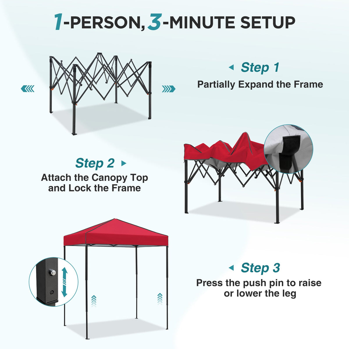 6x4 Instant Pop Up Canopy Tent - Eagle Peak®