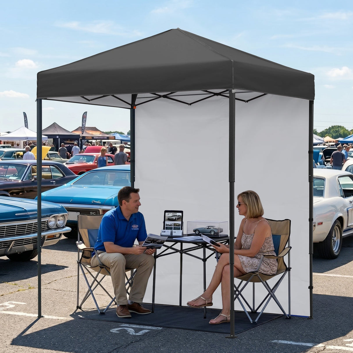 6x4 Instant Pop Up Canopy Tent with 1 Side Wall Panel - Eagle Peak®