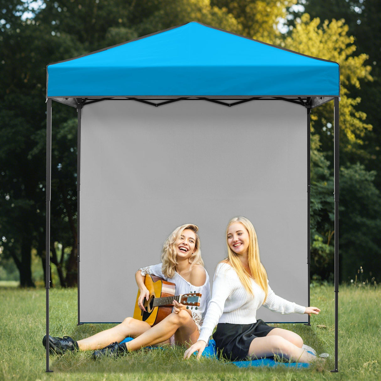 6x4 Instant Pop Up Canopy Tent with 1 Side Wall Panel - Eagle Peak Custom Canopy Tent