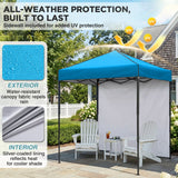6x4 Instant Pop Up Canopy Tent with 1 Side Wall Panel - Eagle Peak®