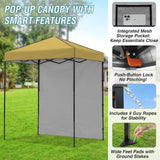 6x4 Instant Pop Up Canopy Tent with 1 Side Wall Panel - Eagle Peak Custom Canopy Tent