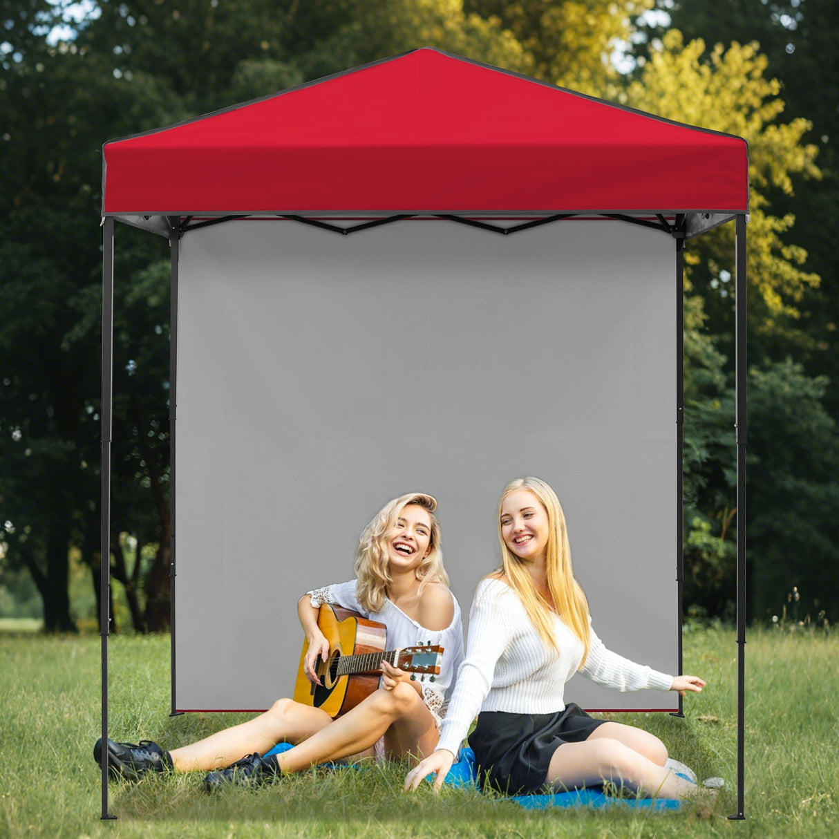 6x4 Instant Pop Up Canopy Tent with 1 Side Wall Panel - Eagle Peak Custom Canopy Tent