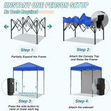 6x4 Instant Pop Up Canopy Tent with 1 Side Wall Panel - Eagle Peak Custom Canopy Tent
