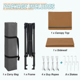 6x4 Instant Pop Up Canopy Tent with 1 Side Wall Panel - Eagle Peak Custom Canopy Tent