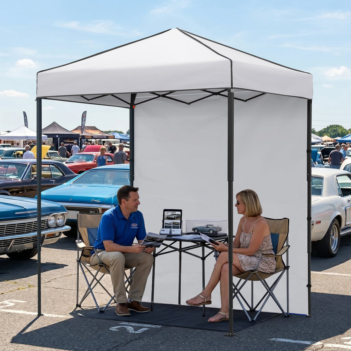 6x4 Instant Pop Up Canopy Tent with 1 Side Wall Panel - Eagle Peak®