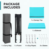 6x4 Instant Pop Up Canopy Tent with 1 Side Wall Panel - Eagle Peak®