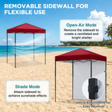 6x4 Instant Pop Up Canopy Tent with 1 Side Wall Panel - Eagle Peak®
