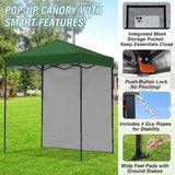6x4 Instant Pop Up Canopy Tent with 1 Side Wall Panel - Eagle Peak Custom Canopy Tent