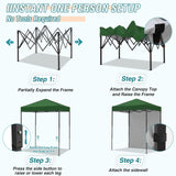 6x4 Instant Pop Up Canopy Tent with 1 Side Wall Panel - Eagle Peak Custom Canopy Tent