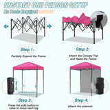 6x4 Instant Pop Up Canopy Tent with 1 Side Wall Panel - Eagle Peak