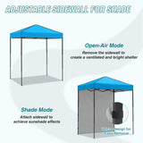 6x4 Instant Pop Up Canopy Tent with 1 Side Wall Panel - Eagle Peak Custom Canopy Tent
