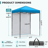 6x4 Instant Pop Up Canopy Tent with 1 Side Wall Panel - Eagle Peak®