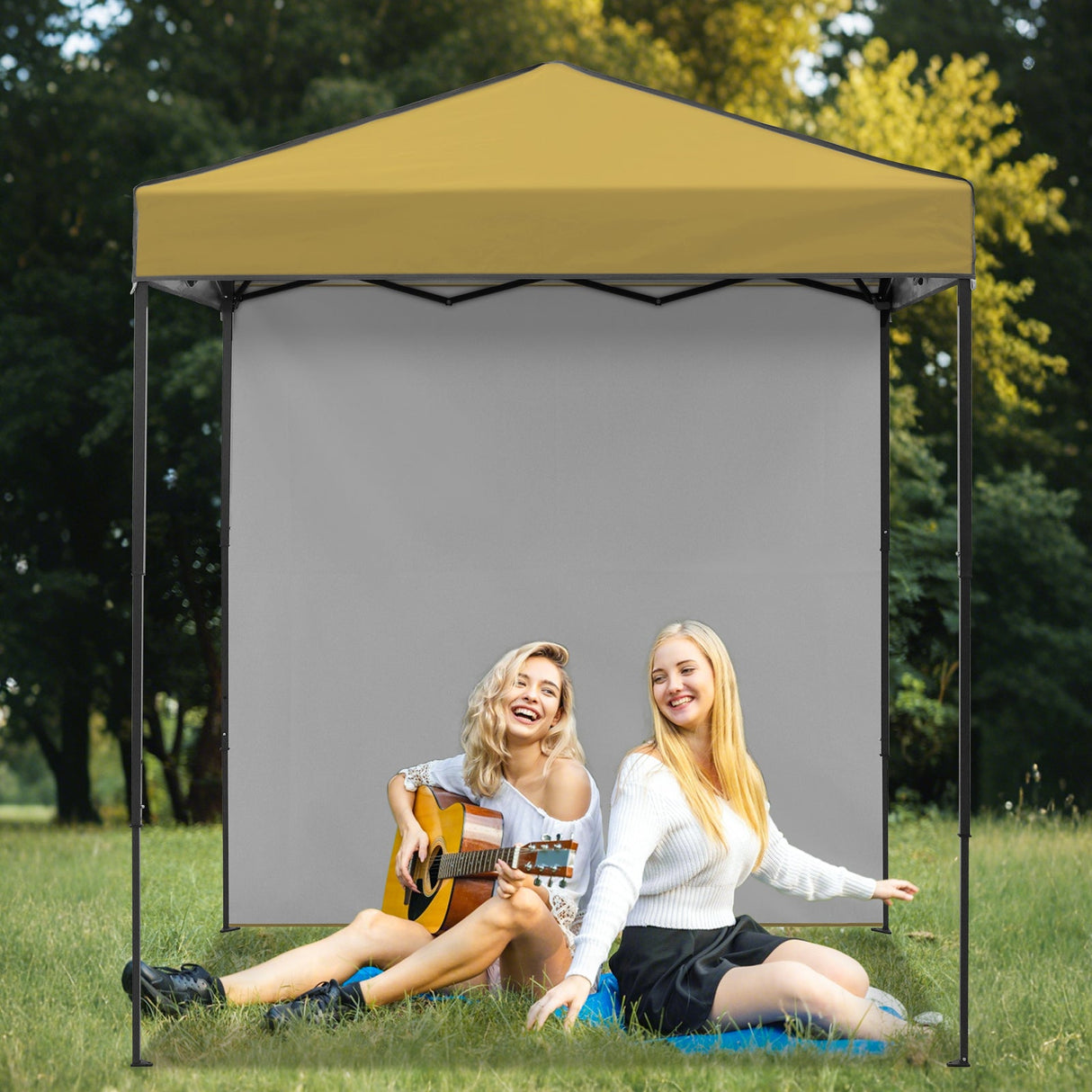 6x4 Instant Pop Up Canopy Tent with 1 Side Wall Panel - Eagle Peak Custom Canopy Tent